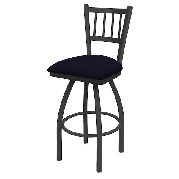 25" Swivel Counter Stool, Pewter Finish, Canter Twilight Seat